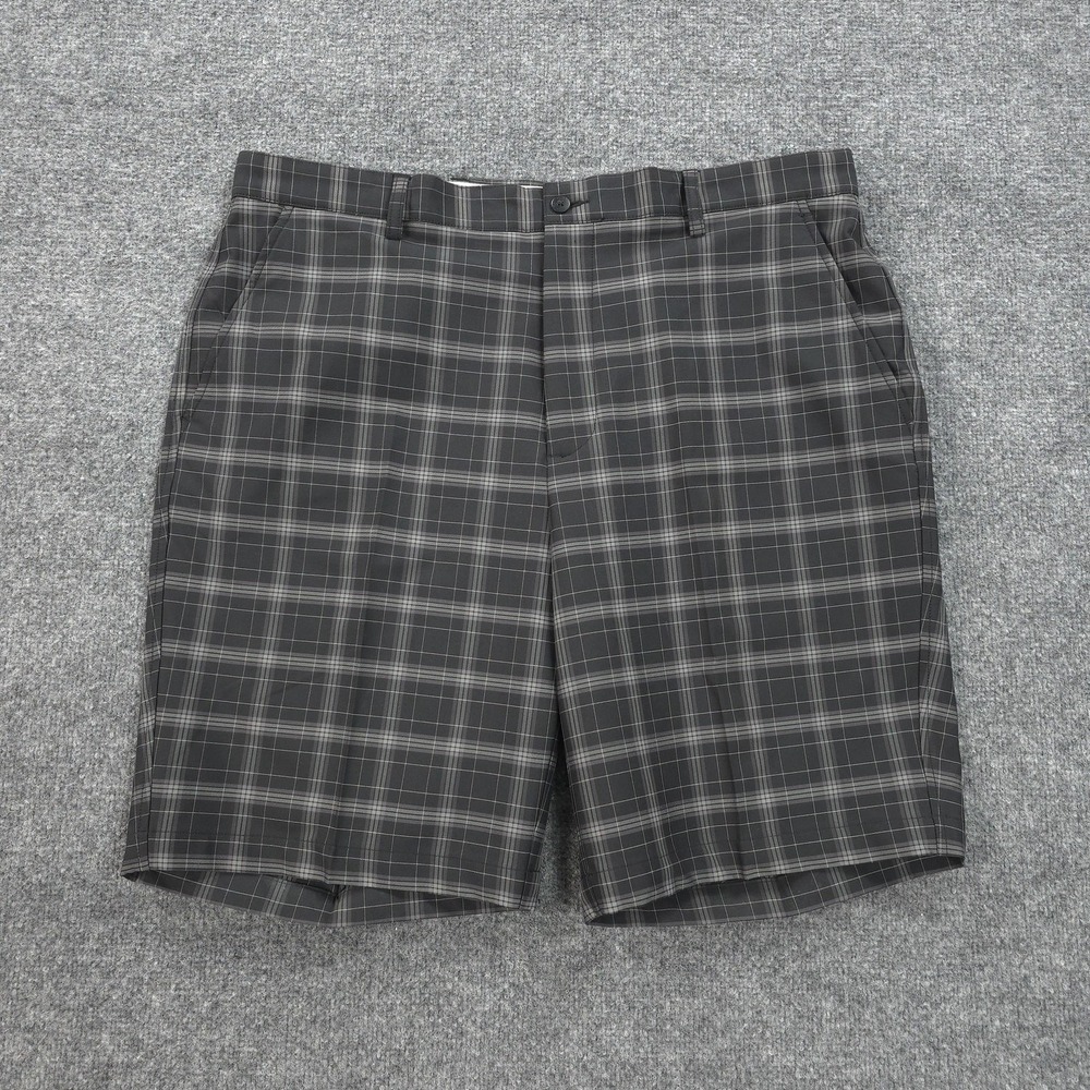 FootJoy Shorts Mens 38 Gray Plaid Stretch Golf Chino 10in Performance Golf